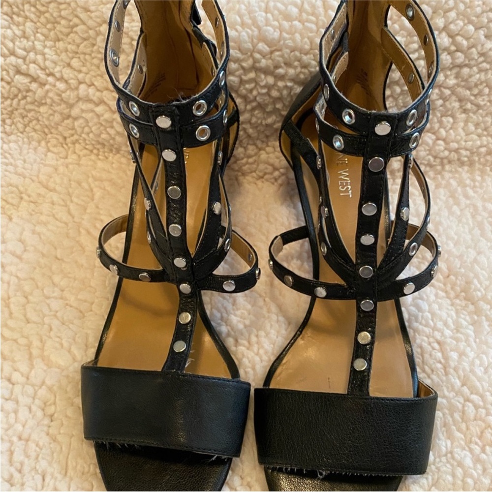 Nine West Black Studded Sandals - Picture 4 of 4